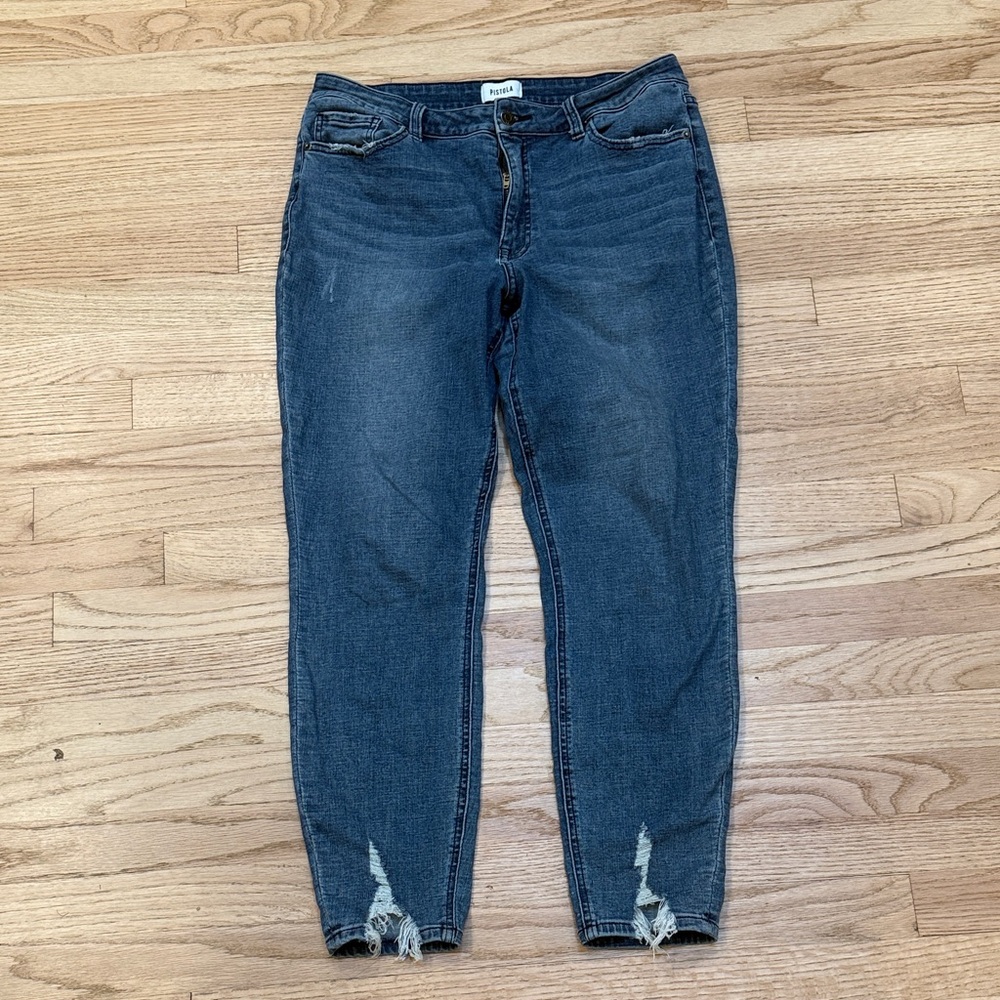 Pistola Anthropologie Jeans Distressed Cropped